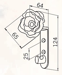 Wieszak 1788 Z Kolekcji Flower Mosiądz Błyszczący(W) - Siro