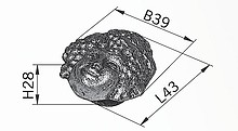 Gałka Maska H088-43 Z Kolekcji Venezia Stare Srebro - Siro