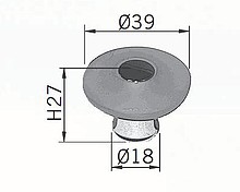 Gałka H090-39 Z Kolekcji Glaseffekt Biała - Siro