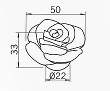 Gałka H122-50 Z Kolekcji Flower Róża - Siro