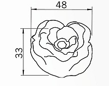 Gałka H123-50 Z Kolekcji Flower Kwiat - Siro