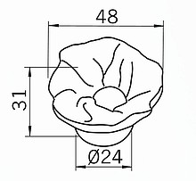 Gałka H124-50 Z Kolekcji Flower Mak - Siro