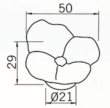Gałka H126-50 Z Kolekcji Flower Granatowy Bratek - Siro
