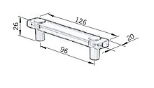Uchwyt LINOSELLI GLASEFFEKT 8119-126 - zielony / rozstaw 96 mm - Siro