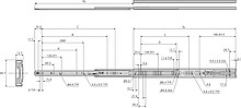 Prowadnica kulkowa DZ3832EC 70cm 36kg Z Hamulcem 100% Accuride - Accuride