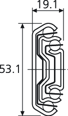 Prowadnica 5321 Nierdzewna 40cm 140kg Wysuw ponad 100% Accuride - Accuride