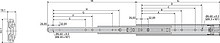Prowadnica 5321 Samodociąg 40cm 120kg Wysuw Ponad 100% Accuride - Accuride