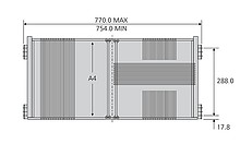 DAFR501 Do TECZEK 2xA4 szer.80cm Prowadnica Bez Łap Montażowych - Accuride