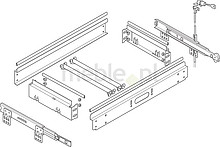 DAFR501 Do TECZEK 2xA4 szer.80cm Prowadnica Bez Łap Montażowych - Accuride