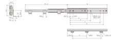 Prowadnice do szuflad Prowadnica kulkowa DZ5321-60 z kątownikiem / dł. 40 cm / 120 kg / wysuw ponad 100% - Accuride