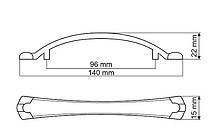 Uchwyt ZnAl UG32 96 mm Nikiel patynowany - Gamet
