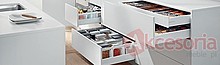 Tandembox Wys.D(M+2R)=198mm Głęb.55cm 30kg SZARA Hamulec - Blum