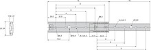 Prowadnice nierdzewne Prowadnica 2028 Nierdzewna 55cm 55kg Wysuw 75% Accuride - Accuride