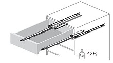 Prowadnica kulkowa DZ3132EC 45.72cm 45kg Z Hamulcem 100% Accurid - Accuride