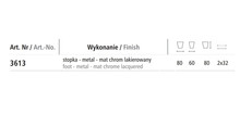 Nóżka 3613 Bez Regulacji wys 8cm MAT CHROM LAKIEROWANY - Schwinn