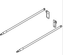 Szuflady Reling Podłużny ZRE Do Metabox WYSOKI Front Dł.40cm Kremowy Blum - Blum