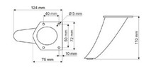 Nóżka NZ03 Wys. 110mm Nikiel satynowy - Gamet