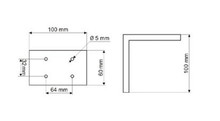Nóżka  NA20 Bez Regulacji wys. 10cm ALUMINIUM - Gamet