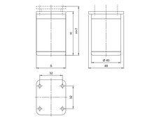 Nóżka aluminium fi40, wys. 12 cm regulowana - Rejs