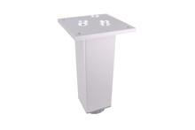 Nóżki i cokoły Nóżka kwadratowa z regulacją 4.5 cm / wys. 15 cm - aluminium - Rejs