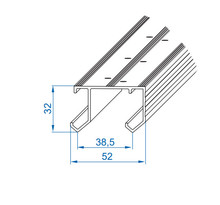 Systemy drzwi przesuwnych Zestaw HORUS HR12 do 2 drzwi przesuwnych / dł. 120 cm / 45 kg - Valcomp