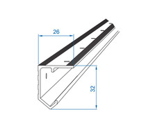 Prowadnice do drzwi Zestaw SATURN ST15 do 1 drzwi przejściowych / dł. 150 cm / 45 kg - Valcomp