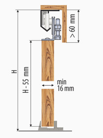 Systemy drzwi przesuwnych Zestaw JUPITER JU18 do 1 drzwi przejściowych / dł. 180 cm / 30 kg - Valcomp