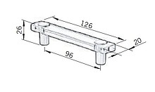 Uchwyt LINOSELLI GLASEFFEKT 8119-126 - różowy / rozstaw 96 mm - Siro