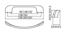 Uchwyt 1932-138 Z Kolekcji Italin Line Chrom(W) - Siro