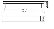 Uchwyt Aluminiowy US48 Czarny Matowy Rozstaw 160mm(W) - Gamet