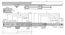 Prowadnica kulkowa 3832AA 30cm 45kg Wspomaga Otwieranie Accuride - Accuride