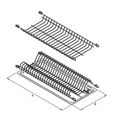 Ociekarka STANDARD1 Do Szafki 50cm 2-poziom. BIAŁA - Rejs