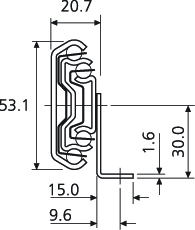 Prowadnice do szuflad Prowadnica kulkowa 5517-60 70cm 60kg ponad100% Z Kątownikami Acc - Accuride