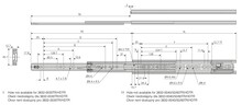Prowadnice do szuflad Prowadnica kulkowa DZ3832-HDTR / dł. 60 cm / 45 kg / otwieranie dotykowe  - Accuride