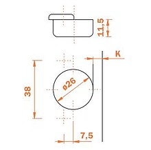Zawias C6A7N99 o Śred. Puszki 26mm C6A7N99 Drzwi Równoległe - Salice