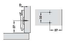 Prowadnik Klipowy (Krzyżakowy) z Eurośrubami BAVGL39F H=3mm - Salice