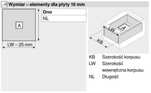 Prowadnice do szuflad Prowadnica rolkowa 230M - kremowy / dł. 25 cm / 25 kg / wysuw 75% - Blum