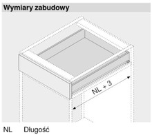 Prowadnica rolkowa 230M 40cm 25kg 75%wysuw Kremowo-Biała Blum - Blum