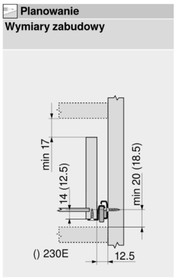 Prowadnica rolkowa 230M 40cm 25kg 75%wysuw Kremowo-Biała Blum - Blum