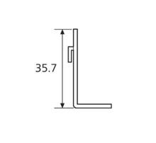 Prowadnice do szuflad Kątownik Do Montażu Prowadnic Od Spodu 633xx Dł.40cm Biały Accur - Accuride
