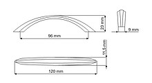 Uchwyt ZnAl US14 Nikiel Satynowy Rozstaw 96mm - Gamet