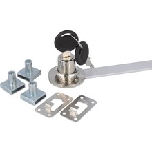 Zamki Zamek centralny boczny Siso X-851 - niklowany / L-500 / fi 19 mm / zaczep 13 mm - Siso