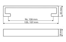 Uchwyt ZnAl US92 Nikiel Szczotkowany Rozstaw 128mm - Gamet
