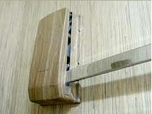 Pantograf drewnopodobny jasny stal szerokość 60-83cm - Valcomp