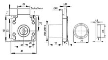 Zamek Kwadratowy X-850 Lewy - Siso