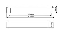 Uchwyt Aluminiowy US48 Czarny-Połysk Z Przetar Rozstaw192mm(W) - Gamet