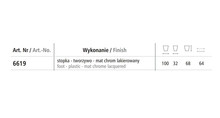Stopka 6619 - tworzywo - mat chrom lakierowany wys.6.8 cm - Schwinn
