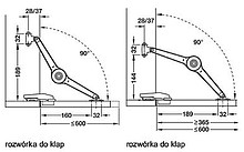 Podnośnik z Hamulcem Do Klap Ciężkich z Ramą ALU Szer. od 20mm - Häfele