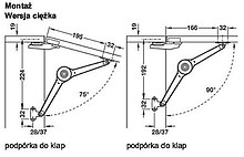 Podnośnik z Hamulcem Do Klap Ciężkich z Ramą ALU Szer. od 20mm - Häfele