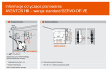 Podnośniki Aventos HK Siłowniki 20K2900+SZARE Zaślepki -  Front Uchylny - Blum